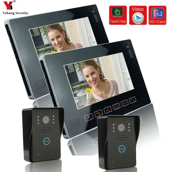 

YobangSecurity 9 Inches Wired Video Doorbell Door Chime,Rainproof Door Phone with Video Recording and Photo Taking Function