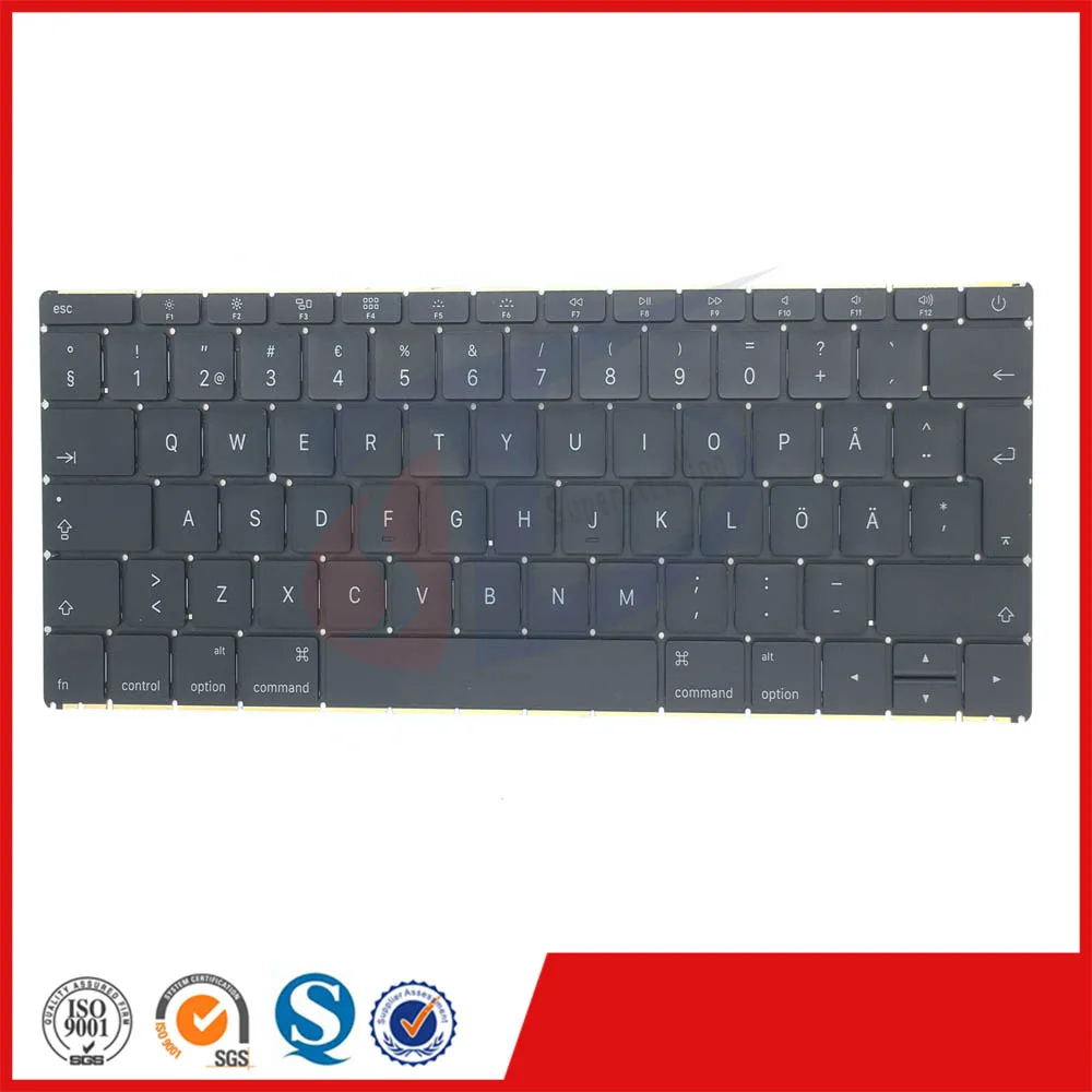 Рано год для Macbook Retina 12 дюймов a1534 SW Швеция Шведский финский Финляндия Fi клавиатура без подсветки