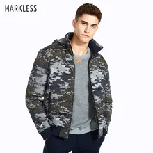 Markless мужские камуфляжные зимние пальто с принтом брендовая одежда повседневные хлопковые куртки с капюшоном теплая верхняя одежда