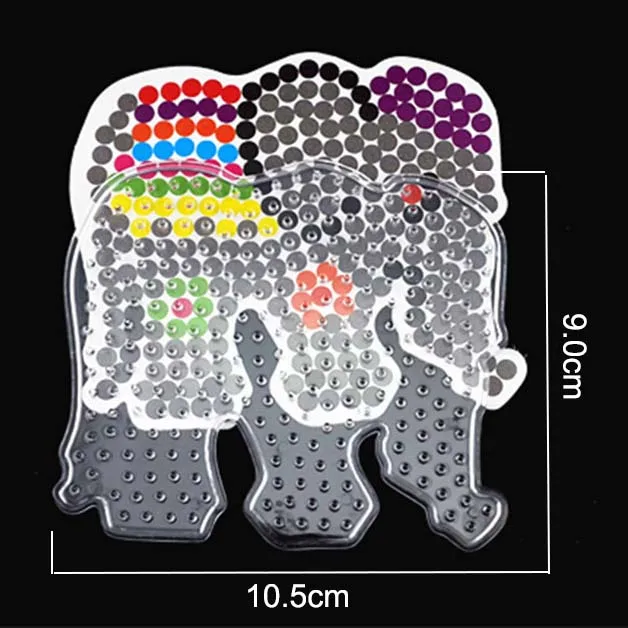 Hama Beads Template With Color Paper 5mm Plastic Stencil Jigsaw Perler Beads Diy Transparent Shape Puzzle Pegboard patterns