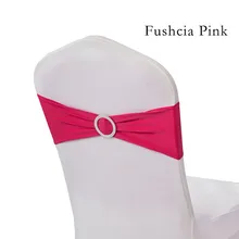 Спандекс Лайкровые повязки на стул с пряжкой чехол для свадебного стула широкие пояса-кушаки свадьба стул именинника украшения 100 шт