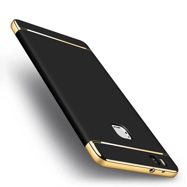 Case For Huawei P 9 P9 Lite 360 Degree Protection Phone Bag Case PC Luxury 3 in 1 Gold Brand Matte Hard Cover For Huawei P9 Plus