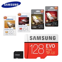 SAMSUNG Micro Tarjeta SD De 128 GB 64 gb 32 gb 256 gb 100 Tarjeta de Memoria MB/S U3 Flash Class10 Microsd TF Tarjeta para el Teléfono con Mini SDHC SDXC