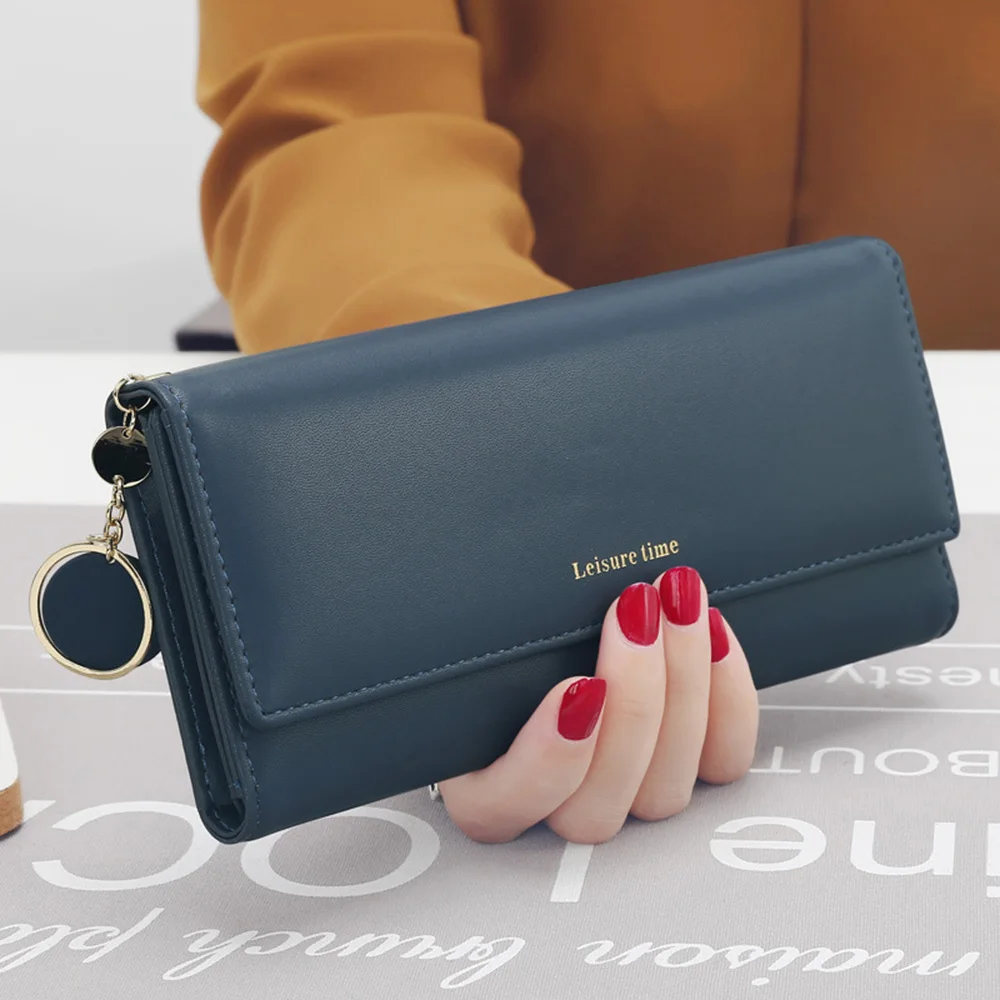 

Fashion Women Wallets Long Style Multi-functional Wallet Purse Fresh PU Leather Female Clutch Card Holder Luxury Phone Wallet