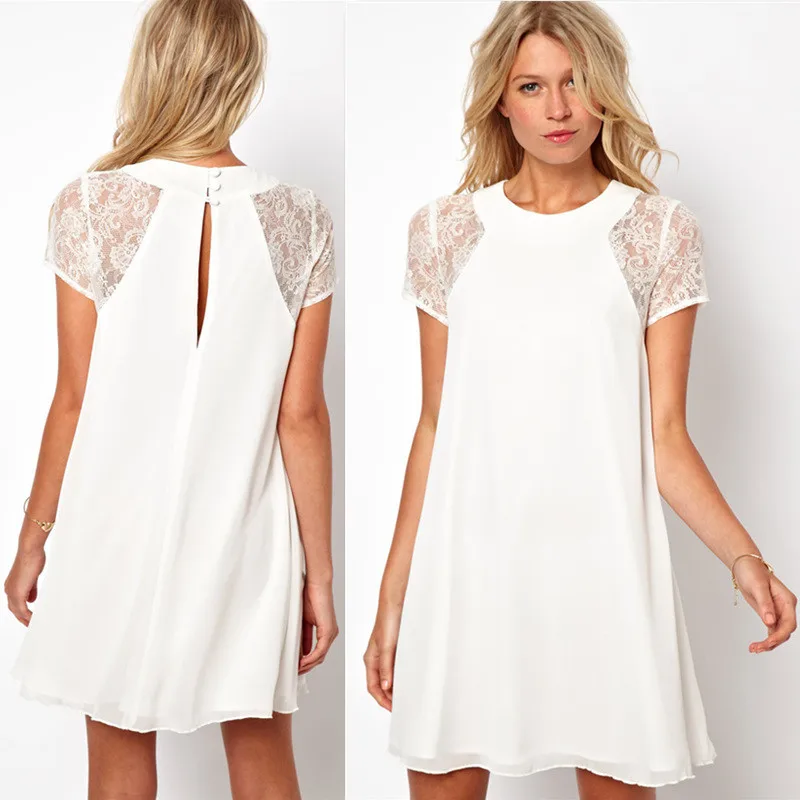 white smart casual dresses