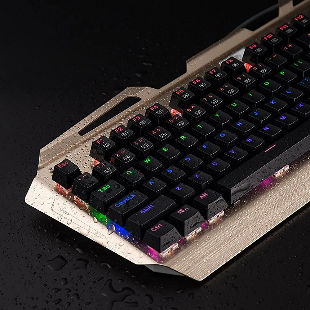 X7000 светодиодный с подсветкой 104 клавиши Механическая игровая клавиатура