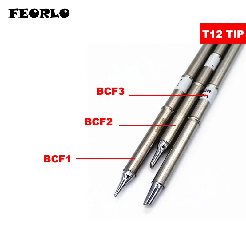 FEORLO 1 шт. ПАЯЛЬНЫЕ НАКОНЕЧНИКИ T12-I B K IL B2 BL BC2 BC1 D08 D12 D16 D24 C1 C2 для паяльных наконечников с припой HAKKO