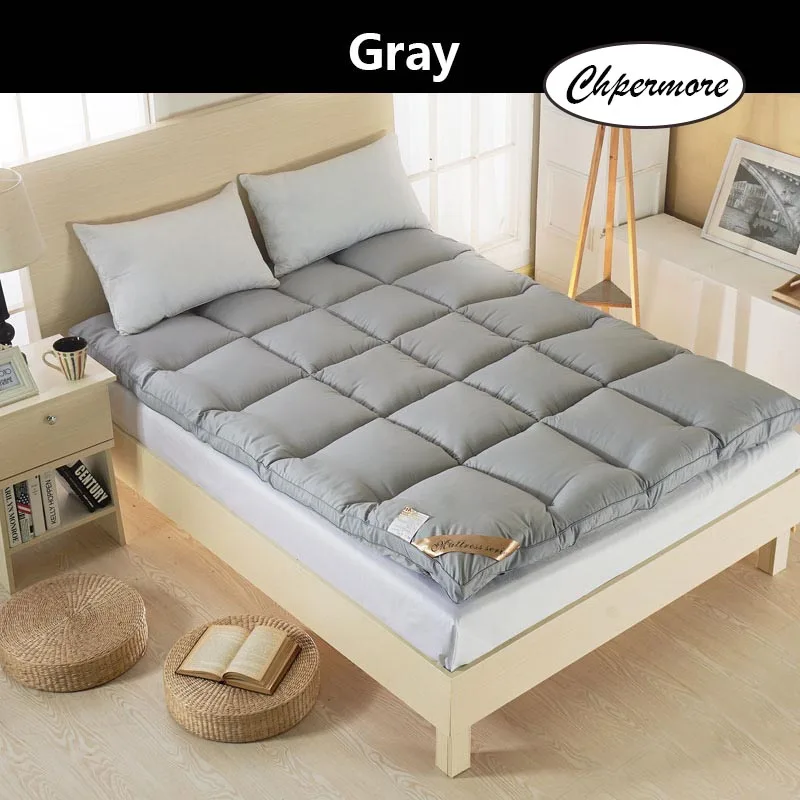 Chpermore five star hotel Thicken Feather velvet Mattress Foldable Tatami Single double Mattresses Cotton Cover King Queen Size
