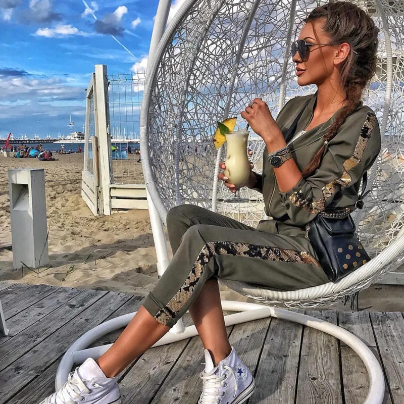 

Spring Women Sportswear Tracksuit Zip Up Long Sleeve Jacket Sweatshirt+pant Running Jogger Leisure Workout Outfit Set Sport Suit