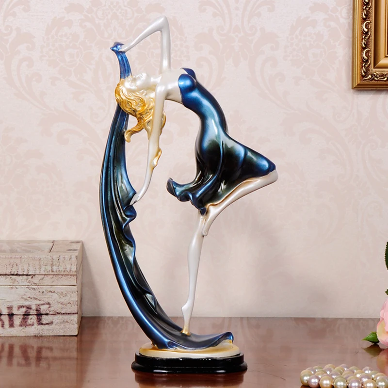Modern European Dancer Resin Crafts Desk Decoration Figurines
