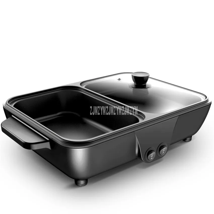 

AR-25 2in1 Hot Pot Cooking + Roasting Grill Tray Household Multi Cooker 2 Gear Non-stick Electric Hotpot Cooking Machine 220V