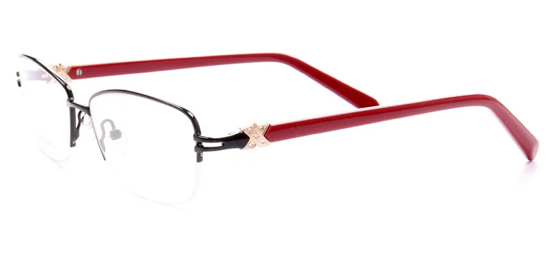 MUZZ высококачественная металлическая оправа для очков женский полуободок сплав футляр для очков ручной работы очки по рецепту Б