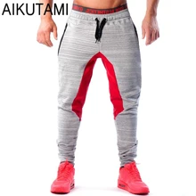 Новые мужские спортивные брюки леггинсы фитнес серый матч красный хлопок тренажерный зал бег спортивные штаны для мужчин Футбол бег пот брюки
