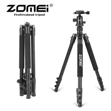 Zomei Q555 Профессиональный алюминиевый гибкий штатив для камеры, подставка для DSLR камеры s, портативные штативы, вращающиеся на 360 градусов