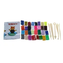 5 Tools 32 Colours Polymer Clay Fimo Block Modelling Moulding DIY Toys