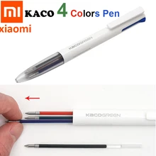 

NEW Xiaomi Ecological Chain Pen KACO 4 In 1 PENs Multifunction Pens 0.5mm Black Blue Red Green Refill Ink Pen For Office Student