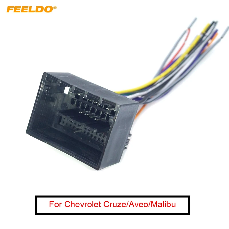 

FEELDO 1Pc Car Stereo Audio Installation Wiring Harness Adapter For Chevrolet Cruze Aveo Malibu ISO Radio CD/DVD Cable #AM6078