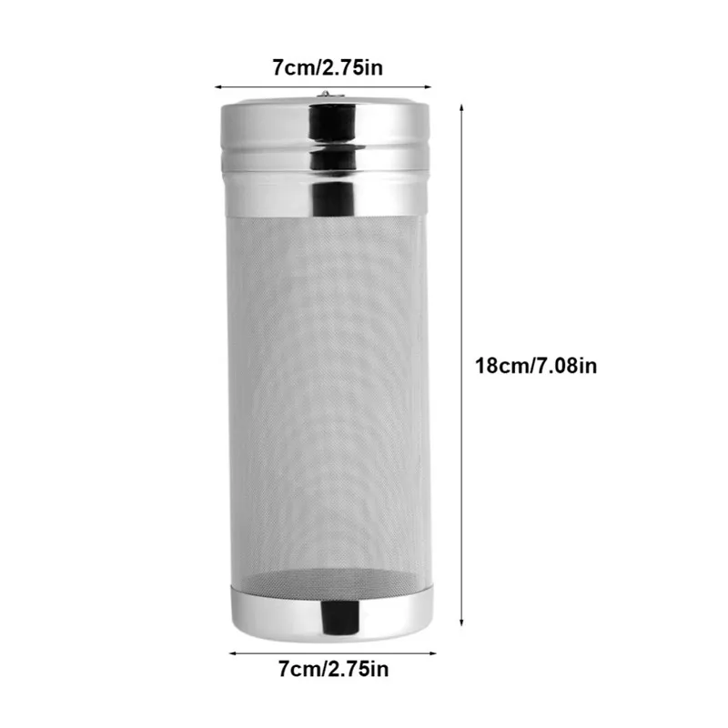 TTLIFE 7x29cm Stainless Steel Home Brew 300 Micron Hop Spider Mesh Beer Filter Strainer For Homemade Brew Spider Mesh Filter