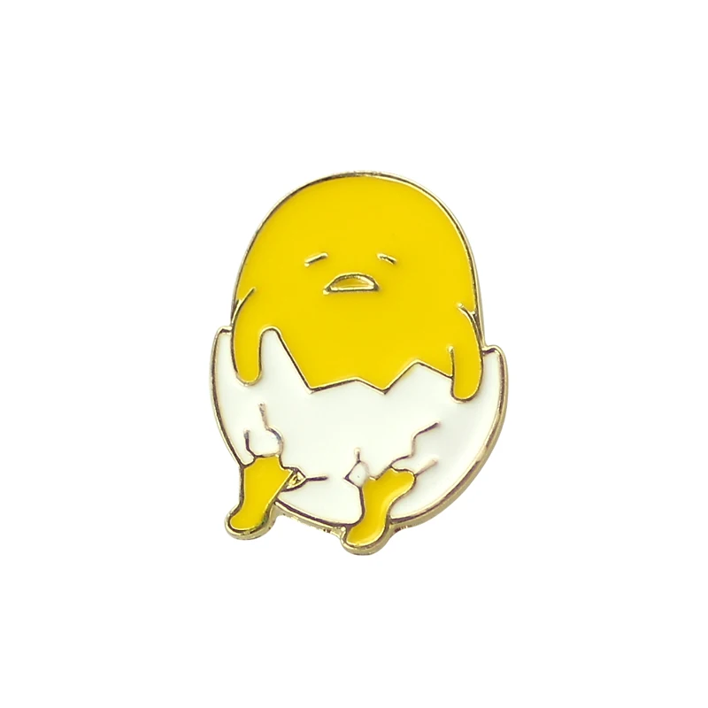 Милые Мультяшные значки Gudetama Lazy Egg, брошь на булавке, кнопка на булавке, украшение для джинсовой сумки, броши, подарок для мужчин и женщин, аксессуары