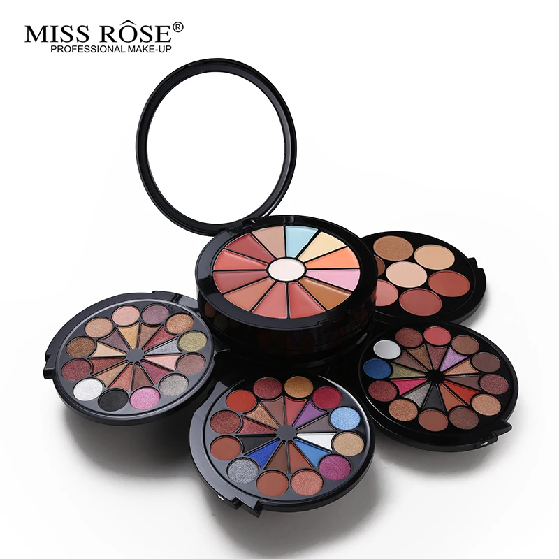 

Miss Rose Face Powder 92 Colors Makeup Set 72 Shades Matte & Shimmer Eyeshadow Palette Make Up Kit Highlighter Bronzer