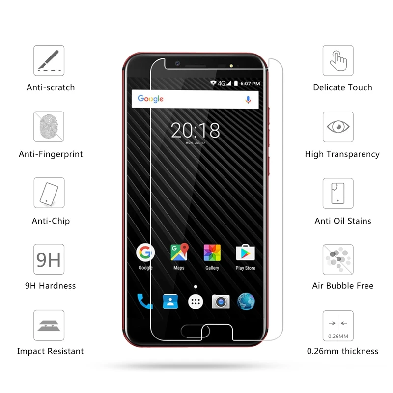 10 шт./лот 2.5D 0 26 мм Премиум Закаленное стекло для Ulefone T1 5 дюймов Защитная пленка