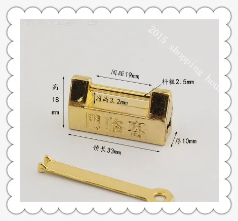 

A016 Furniture accessories Mini small antique lock box cross open padlock Chinese ancient locks Zinc alloy