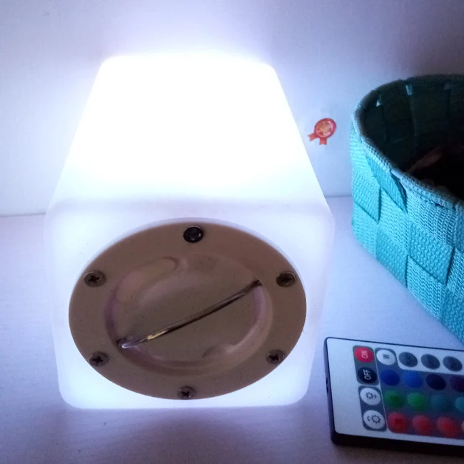 Lâmpadas ao ar Candeeiros de Mesa com Controle Recarregável 16 Cor Cuboid Led Noite Livre Indoor Rgb Barra Ktv Remoto 60 Pçs - Lote W10 * L10 H15cm Usb 10 16 cor cuboid led noite lâmpadas ao