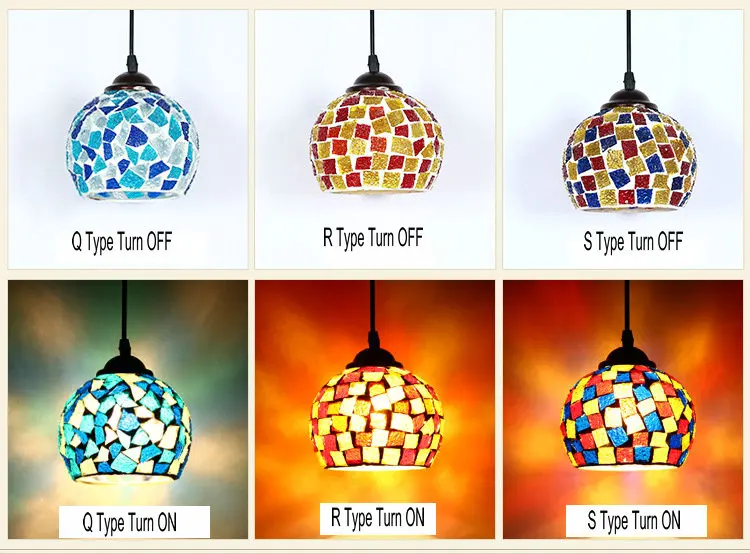 Artpad, Ретро Декор, Турецкая мозаика, лампы для спальни, бара отеля, retautant, подвесные светильники E27, светодиодный светильник из разноцветного стекла
