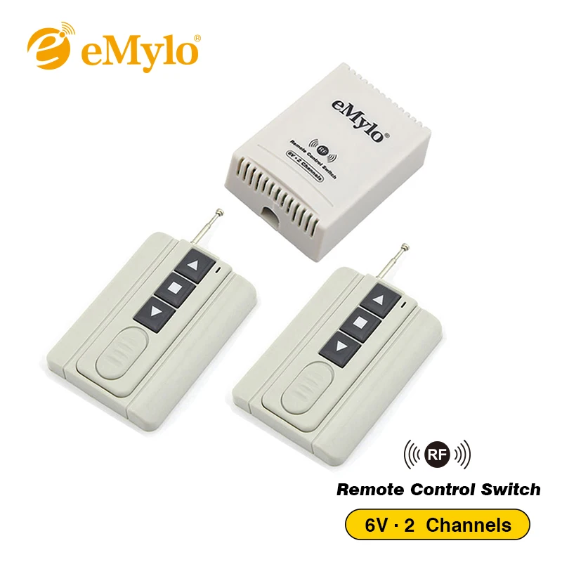 eMylo Smart Wireless 220V Relay 1000W RF interruptor de control remoto 433Mhz One 2 canales con dos transmisores