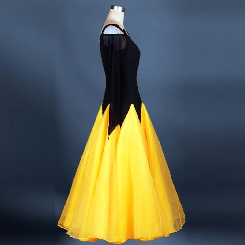Женские стандартные женские бальные танцевальные платья с длинным рукавом Бальные платья вальс, фламенко Танго для продажи юбка профессиональная