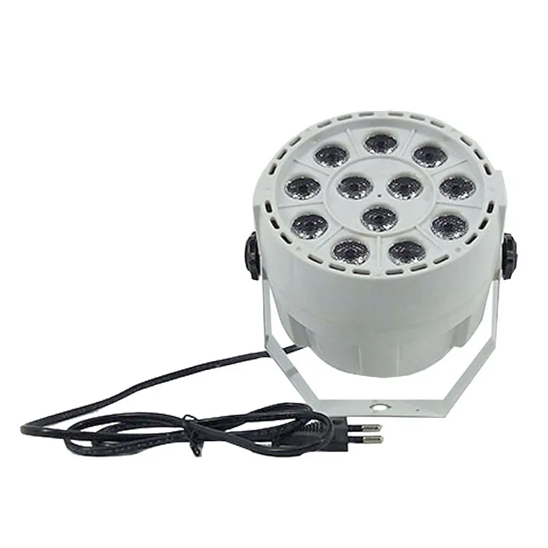 Led Par Светильник 12x3 Вт DJ вечерние светильник s RGBW Диско эффект сценический светильник ing с 8 каналов украшение для украшения звук активный - Цвет: Only UV White Body