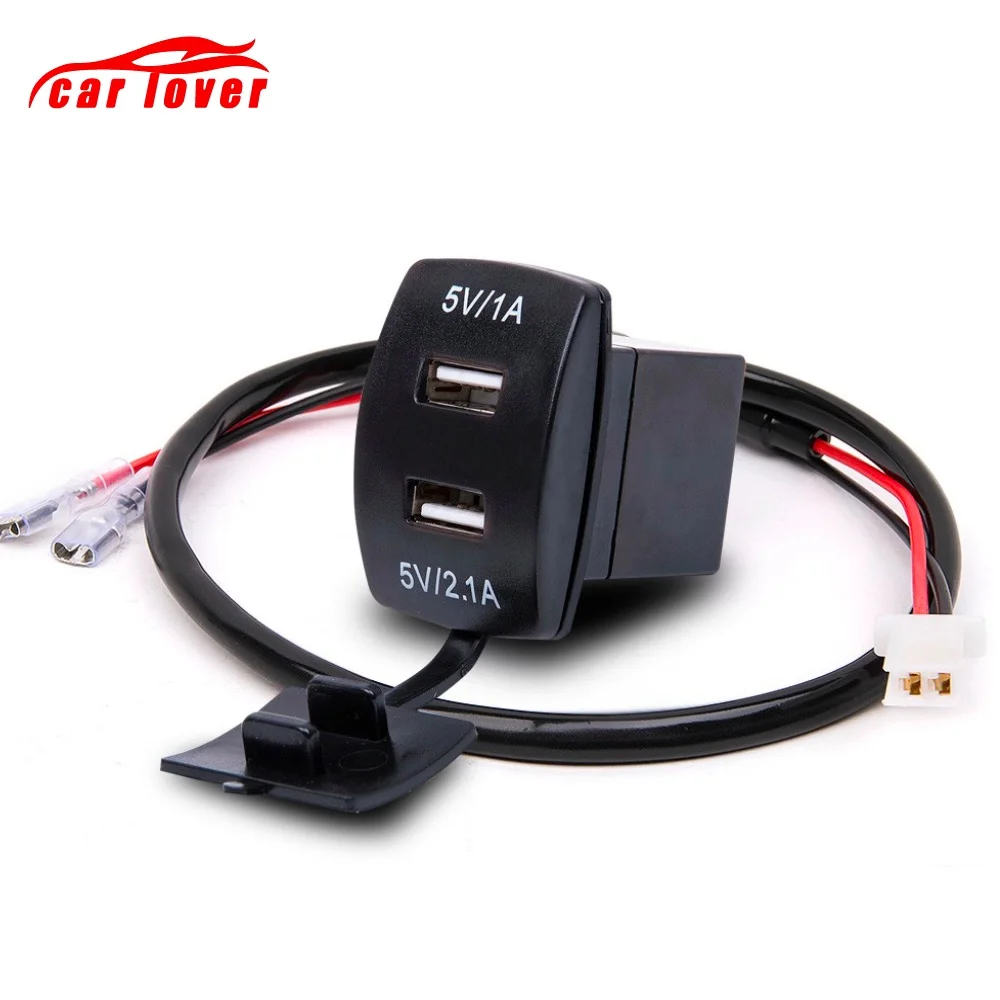 1A 5V 2.1A двойной USB разъем зарядного устройства Красный светодиодный цифровой