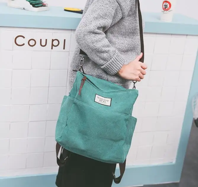 Korean Style Fashionable Female Canvas Backpack Harajuku Style Large Capacity Casual Backpack For Travel College Style Schoolbag7