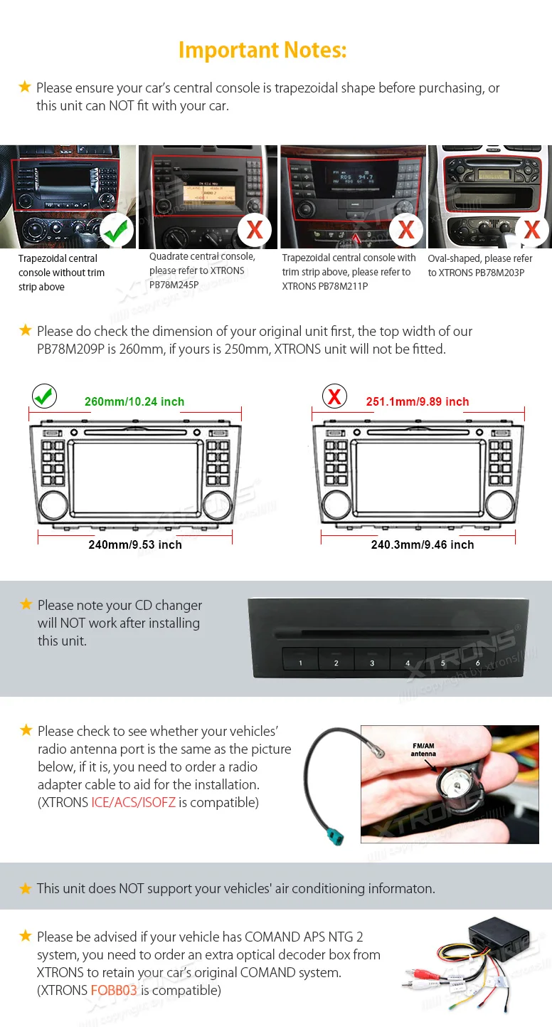 Cheap XTRONS 7" Android 8.0 Radio GPS Car DVD Player for Mercedes Benz W209 W203 C270 C280 C300 C320 C350 32 AMG W463 G350 G500 G55 4