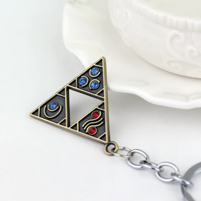 Аниме игра Легенда о Зельде брелок мощность логотип Triforce Кристалл бисера кулон
