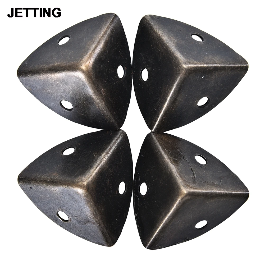 

4Pcs Iron Bronze Decorative Antique Jewelry Wine Gift Box Wooden Case Corner Protector Guard 2.5X2.5X2.5cm