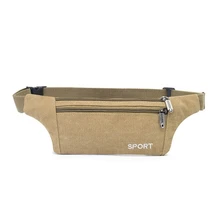 Fashion Men's Pouch Belt Travel Hip Zipper Pocket Canvas Waist Pack Bag