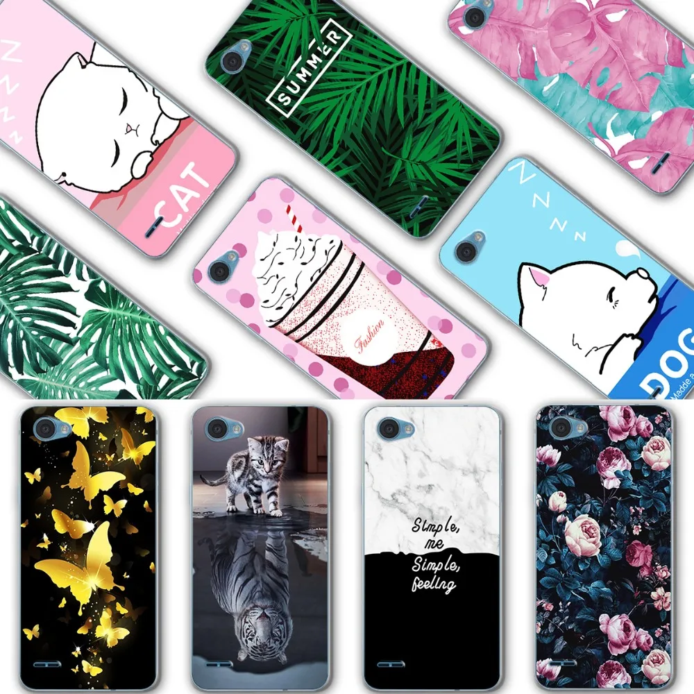 

YOUVEI Chic Lovers Style Phone Case For LG Q6 New Painted Silicone Back Cover For LG Q6 Alpha M700/ Q6 Plus X600 / LG Q6A Shell