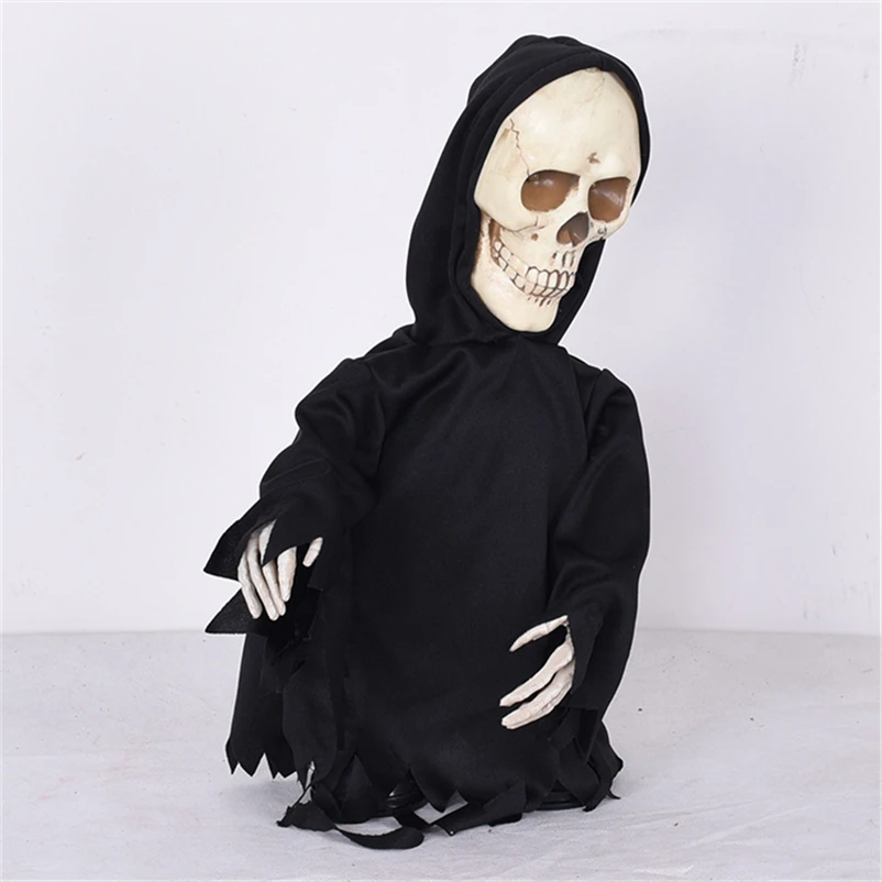 

Scary Skull Halloween Decoration Electric Halloween Party Prop Spooky Doll Dancing Toy Bar Club Haunted House Creepy Props