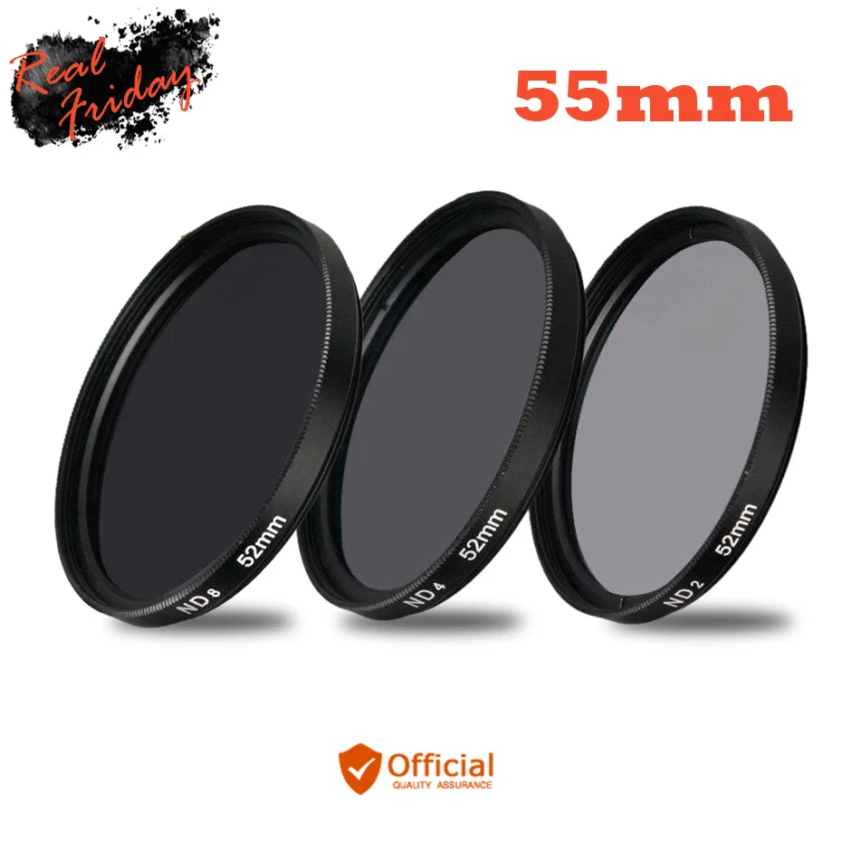 55mm 3in1 ND2 4 8 Neutral Density Filter Lens For Sony Fuji Pentax