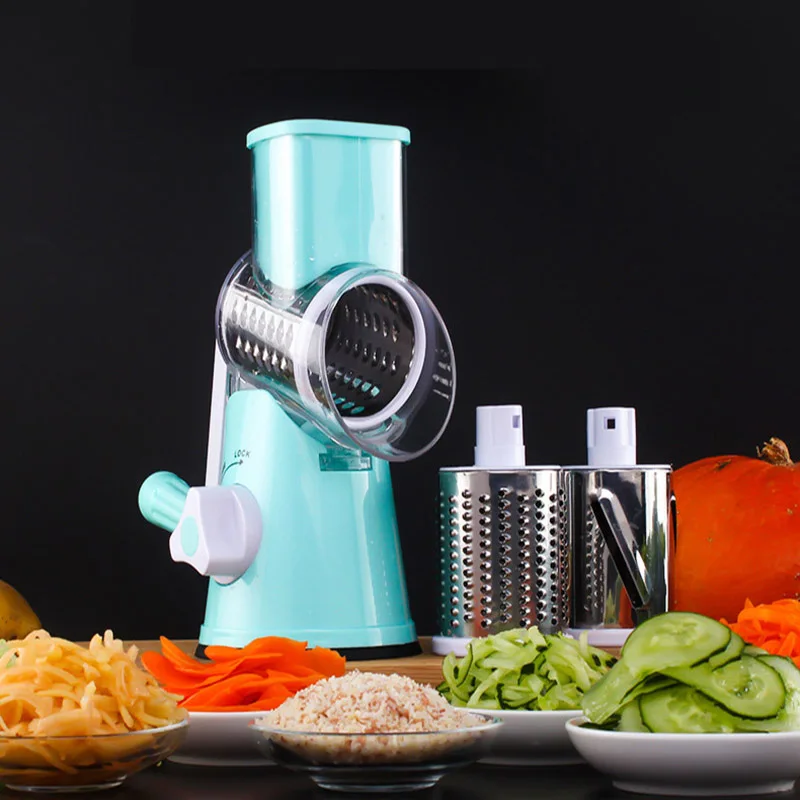 

Multifunction Roller Vegetable Cutter Manual Stainless Steel Blade Potato Carrot Slicer Peanut Cheese Grater Kitchen Accessories