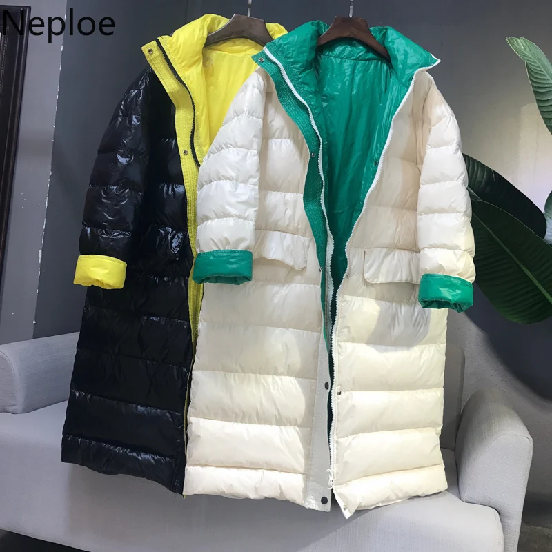 Neploe зимняя куртка женская одежда пуховики женские длинные пальто модные