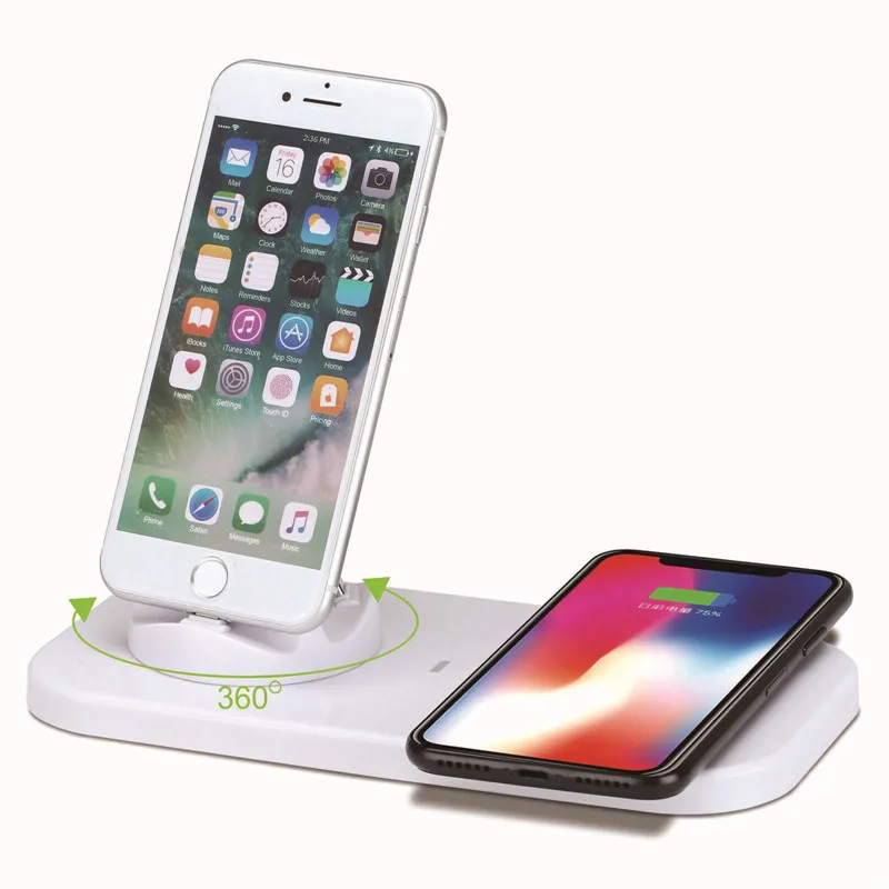 

Three in One Wireless Charging Dock Station Charger Phone Stand For iPhone and Android Micro and Type-C