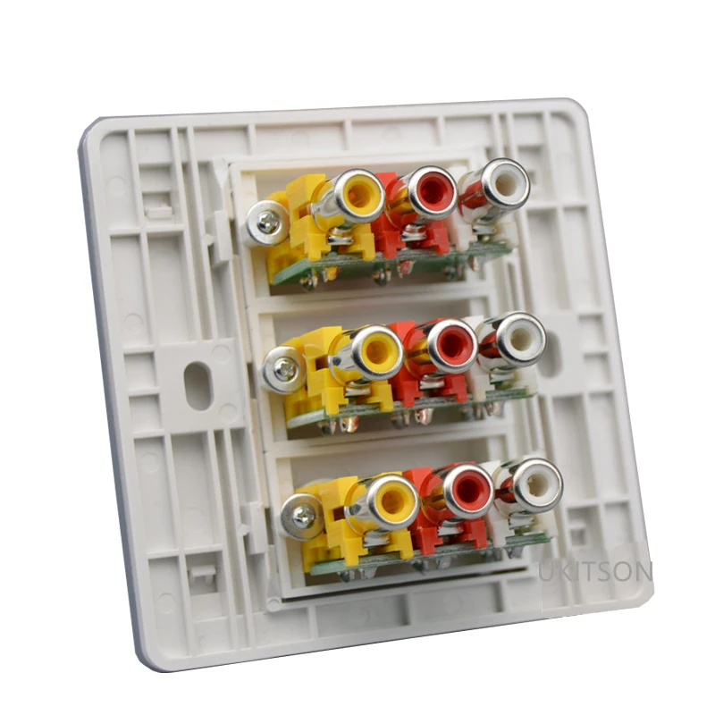 Silver Edge 3 Ports 3 RCA Wall Panel pic 3