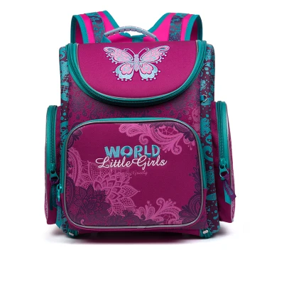 Russian Brand Delune Children s Backpacks School Bags for Girls Flower Printed Waterproof Orthopedic Foldable Backpacks