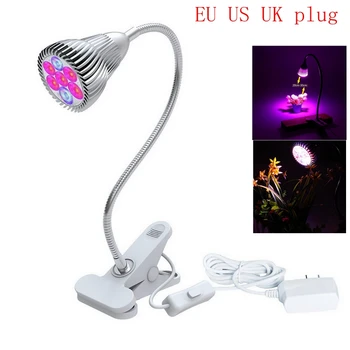 

Led Grow Light Aluminum Lamps Clip Plants Lamps For Flower Hydroponics System Indoor Garden EU UK US Plug