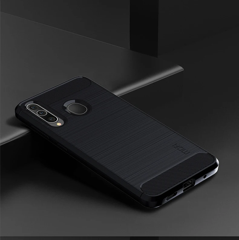 For Samsung A60 MOFi ShenDu Series Soft Silicone TPU Gel Brush Carbon Fiber Design Phone Case Cover For Samsung Galaxy A60