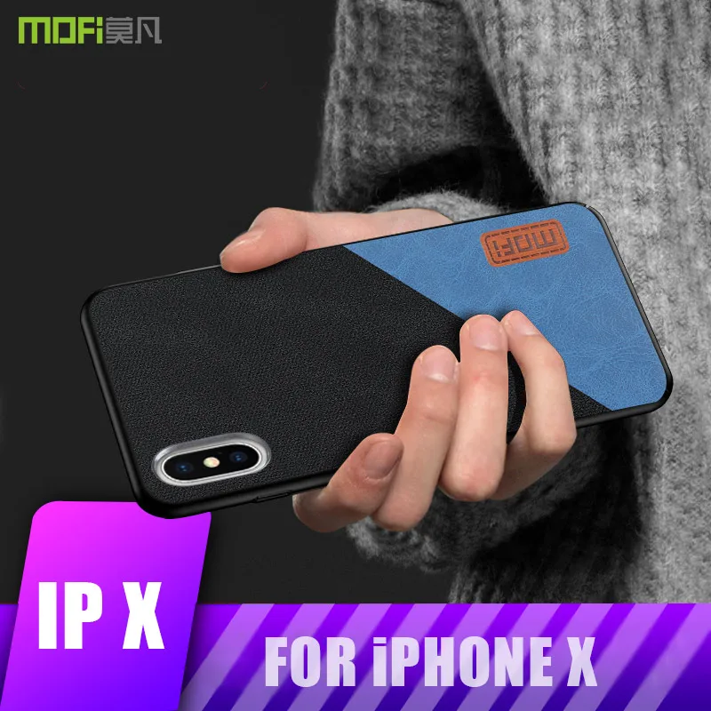 for iPhone X case cover MOFI for iphone X Apple X Fabric Leather Back ...