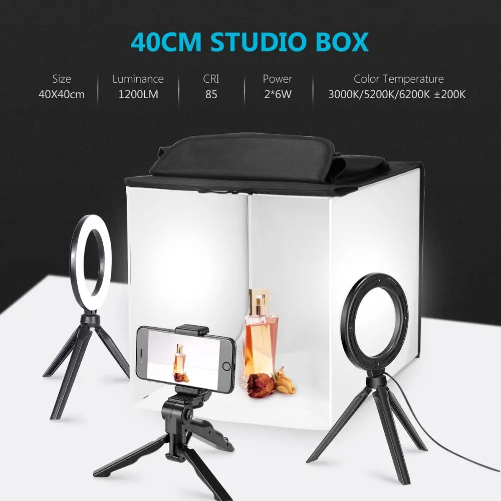 Neewer фотостудия коробка 16x16 дюймов настольный светильник для фотосъемки