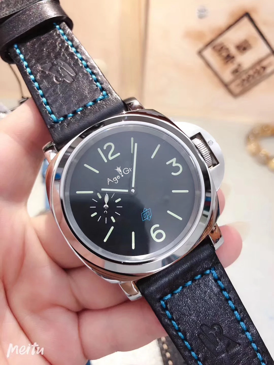

Luxury Brand New Men Automatic Mechanical Stainless Steel Watches Silver Black Blue Canvas Leather Sport Luminous Sandwich AAA+